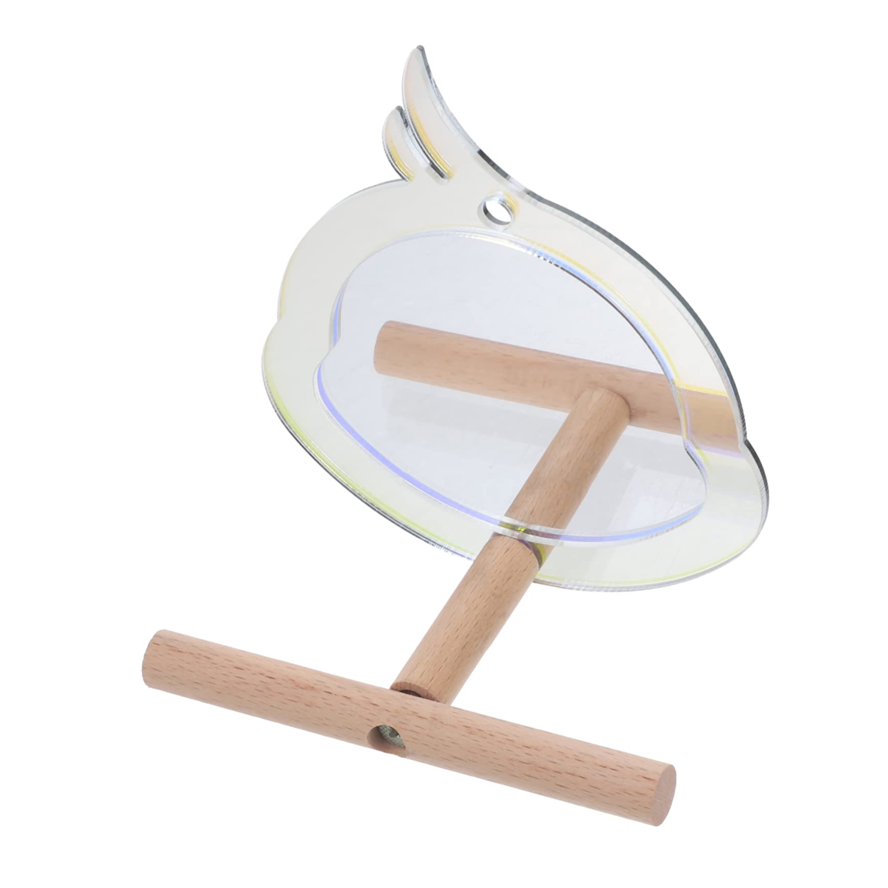 BESPORTBLE 5pezzi Posatoio Per Pappagalli Con Specchio Trespolo Resistente e Giocattolo Creativo Per Uccelli Accessorio Per Allenamento e Divertimento Di Pappagalli e Piccoli Animali