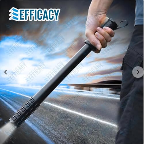 Image of EFFICACY 1188 Type Rechargeable LED Flashlight - High Brightness Torch with Grip Handle & Charging Cable