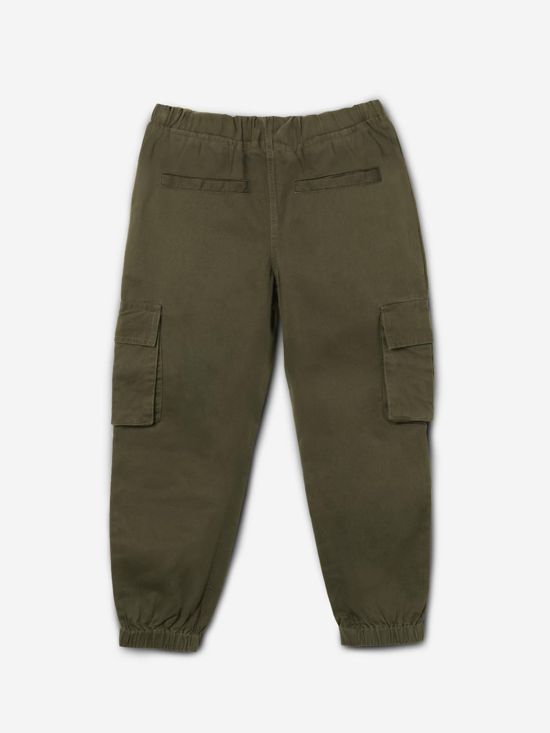 The Souled Store Solids - Pantalones de chándal cargo con cordón de algodón para niño