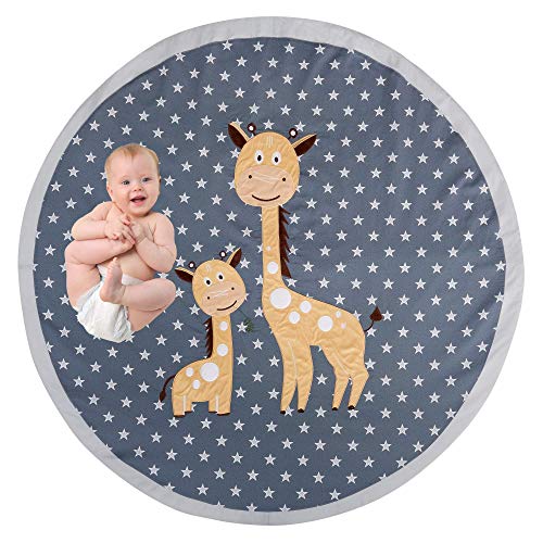 Oberlux Baby Play Mat Memory Foam - Play Mat For Baby, Machine Washable, 49 Inches-Large Non Slip Floor Mat, Playroom Decor, Baby Crawling Mat, Tummy Time Mat, Jungle Animal Safari Theme Baby Mat. #TOP30