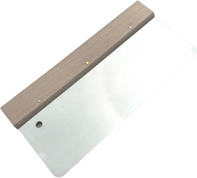 Stainless Steel Drywall Trowel with Wooden Handle for Stucco, Spackling, Concrete