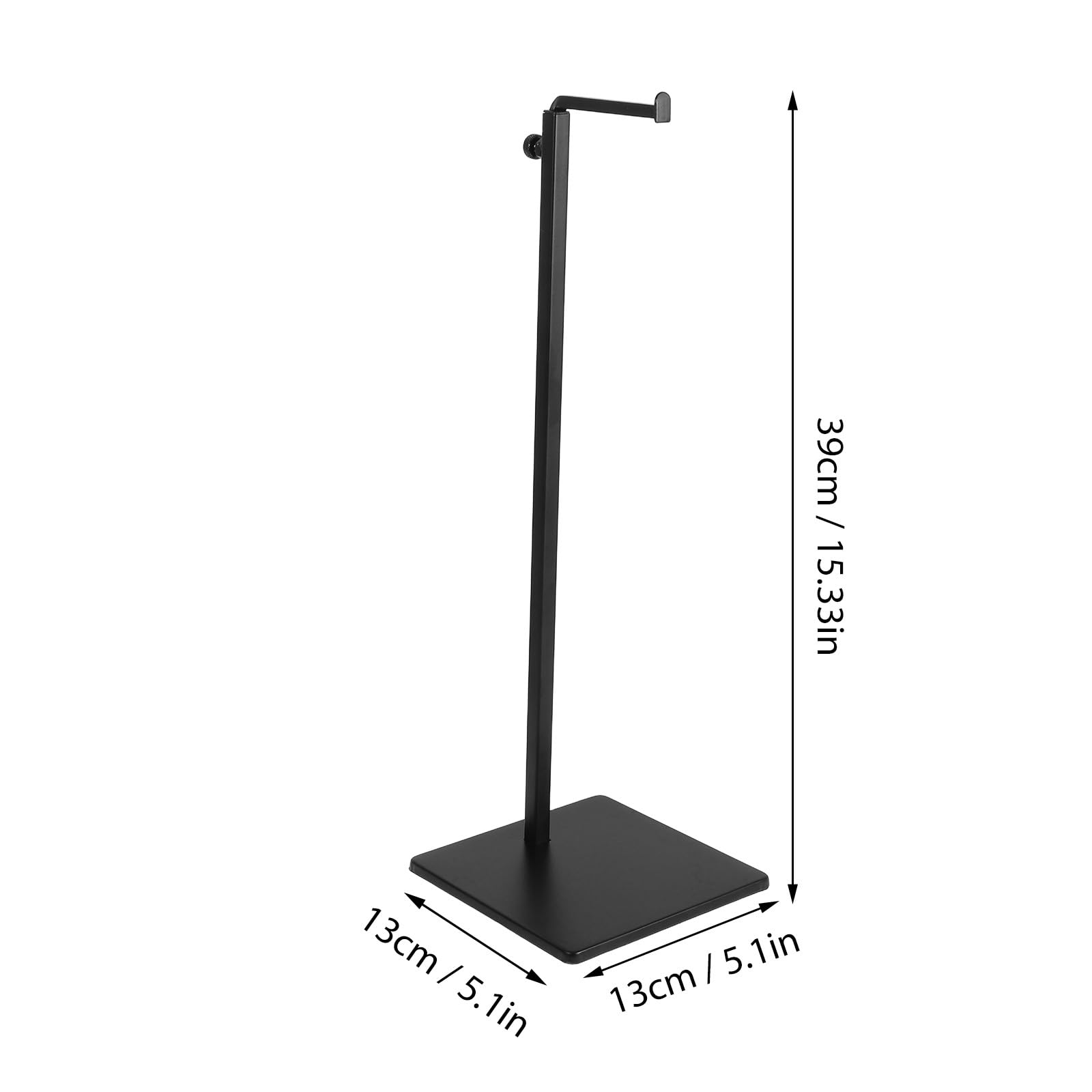 BETOOKY Soporte de Metal Negro Mate para Bolsos Ajustable en Altura, Expositor en Forma de 7 para Tienda y Hogar, Perchero para Exhibición y Organización de Bolsos y Monederos