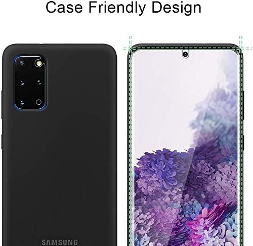 Tauri 2 Pack Flexible TPU Film Screen Protector + 2 Pack Camera Lens Protector Compatible for Samsung Galaxy S20 Plus 5G 6.7 - inch HD-Clear Bubble Free Clear