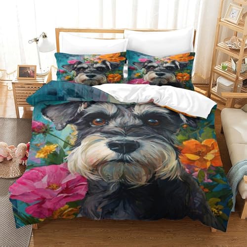 Parure de lit Noël 3D effet doux housse de couette microfibre King 220x240cm - 3