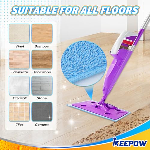 Image of 6 Pack Reusable Microfiber Mop Pad Compatible with Rejuvenate Microfiber Restorer Pad, Lint-Free Fit for Rejuvenate Floor Cleaner Machine Professional Washable Mop Pads All Floors