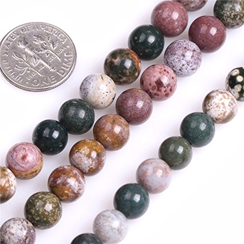 Ocean Jasper Beads For Jewelry Making Natural Gemstone Semi Precious 8Mm Round 15" Joe Foreman #TOP3