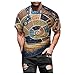 Xmiral Maglietta Top Camicetta Uomo Primavera Estate Casual Slim 3D Stampato Manica Corta (XL,6Multicolore)