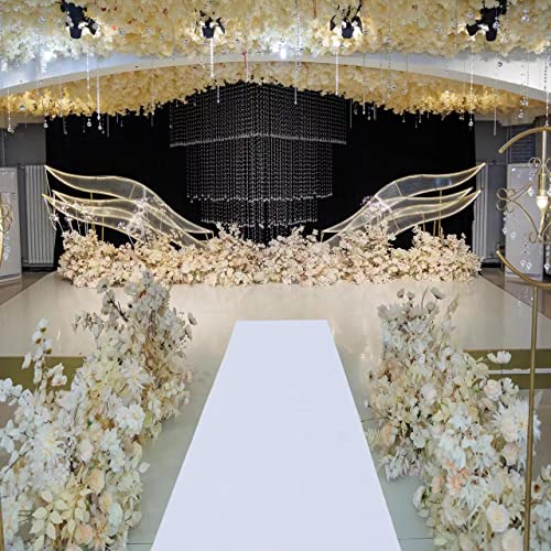 Dofopo BDT001 Extra Thick White Carpet Runner For Party, 33 Feet White Aisle Runner thumb #2