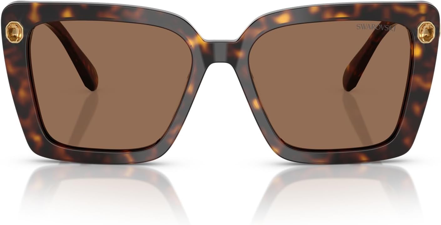 Swarovski womens Sk6032f Low Bridge Fit Square Sunglasses