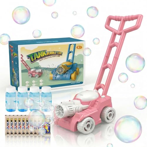 SaiXuan Tondeuse à Bulles pour Enfant avec Lumière, Machine à Bulles pour Jeux d’Extérieur,...