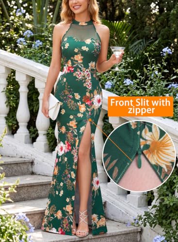 Image of VFSHOW Womens Halter Formal Prom Gala Wedding Guest Maxi Dress Evening Gown