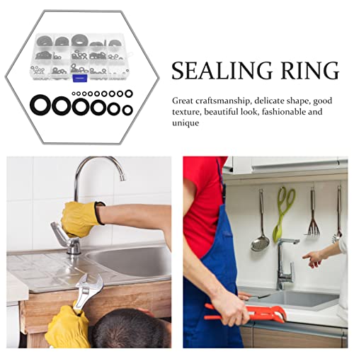 Veemoon 215Pcs Arruelas De Torneira De Borracha Arruelas De Manutenção De Eletrodomésticos Arruelas