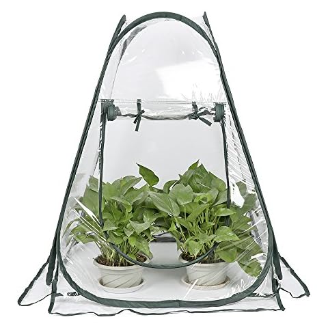 lulalula Mini Greenhouse Pop up Grow House, PVC Indoor Outdoor Backyard Greenhouse Cover, Small Portable Gardening Plant Cover Garden Flower Shelter - 70 x 70 x 80cm Cover