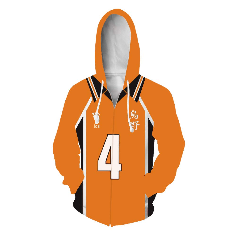 Karasuno Cosplay Jacket Coat Hoodie Haikyuu 3d Costume Pullover