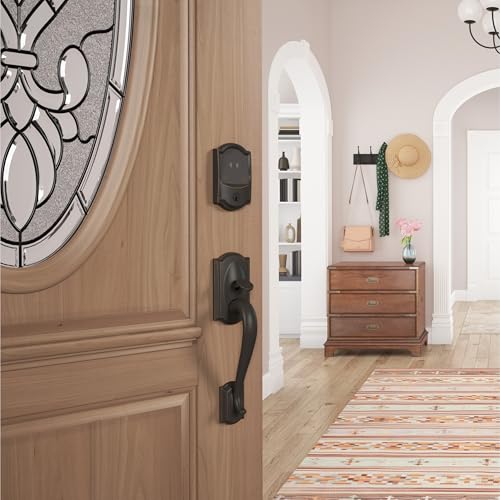 Image of Schlage Encode Plus Smart Wi-Fi Lock for Front Door, Keyless Entry Deadbolt, Unlock with Apple Watch, Built-in WiFi and App Control, Easy Install, Alexa & Apple HomeKit Compatible, Aged Bronze