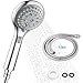 Produktbild Duschkopf, Senders Handbrause 5 Strahlarten mit 1.5M Edelstahl Schlauch Universal Duschbrause Hochdruck Wassersparend Brausekopf für Baden und Spa