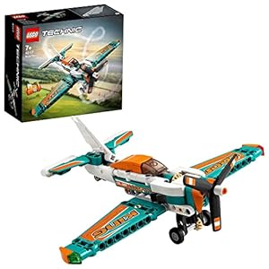 LEGO 42117 Technic Rennflugzeug oder Jetflugzeug 2-in-1 Spielzeug, Bauset für 7-jährige Kinder