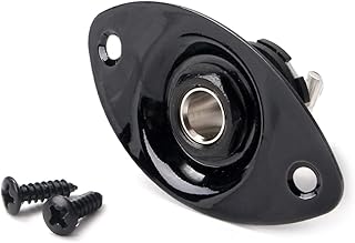 VICASKY Oval Jack Plate Metal Output Input Socket Fd Electric Guitar Jack Football Shape Output Socket Pick up Jacks Guita Accessories Guitar Jack Socket Blush Pearlescent