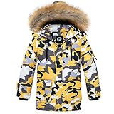 FARVALUE Boy Winter Coat Warm Quilted Puffer Parka Jacket with Fur Hood for Big Boys
