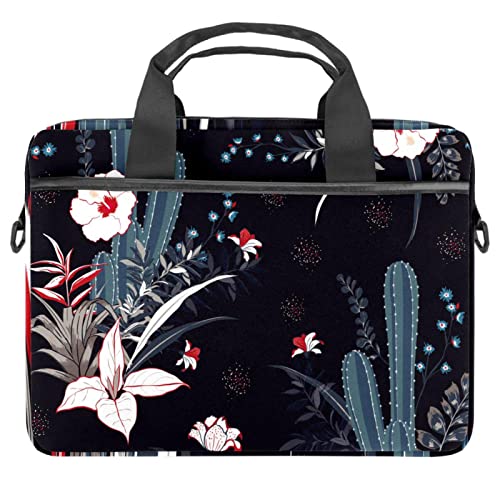 Sac à bandoulière pour ordinateur portable 14 pouces sacoche à motifs floraux