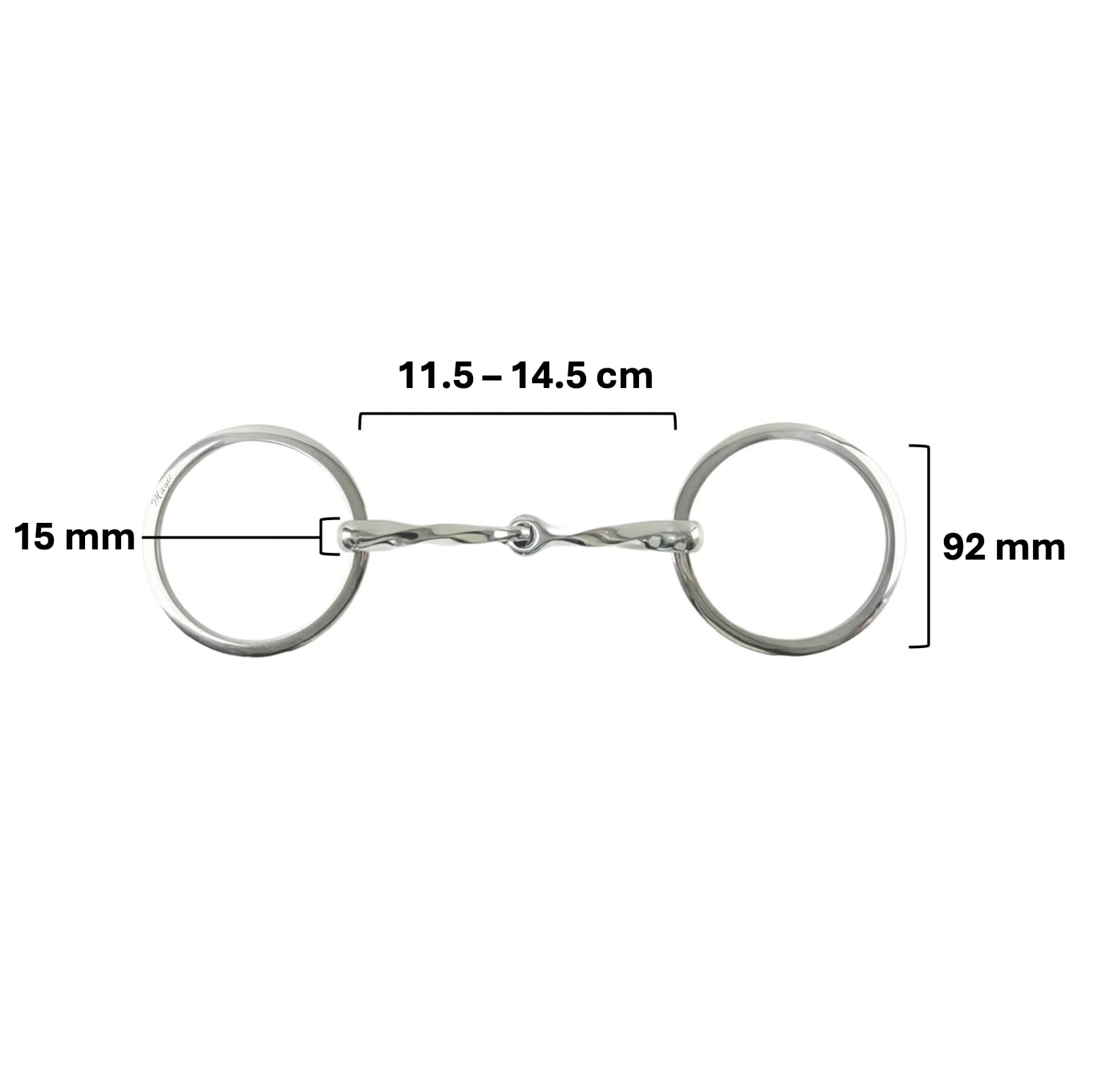 ES0187 METALAB Wassertrense Scharf Gedreht Einfach Gebrochen, 13.5 cm