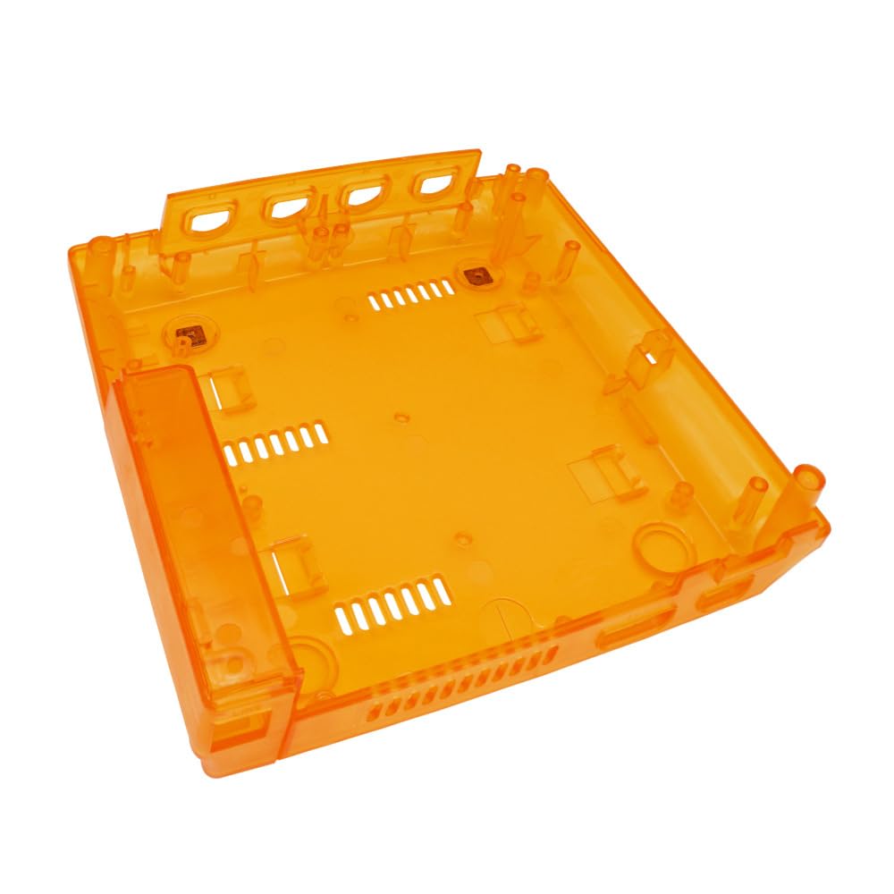 Funda protectora transparente la consola de videojuegos para Dreamcast DC Retro Funda protectora de repuesto que absorbe los golpes Funda de plástico Accesorio para juegos (Naranja transparente)