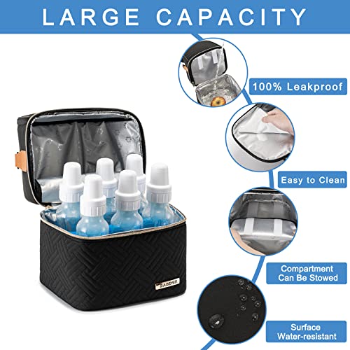image for BABEYER Breastmilk Cooler Bag with Ice Pack Fits 6 Baby Bottles up to 