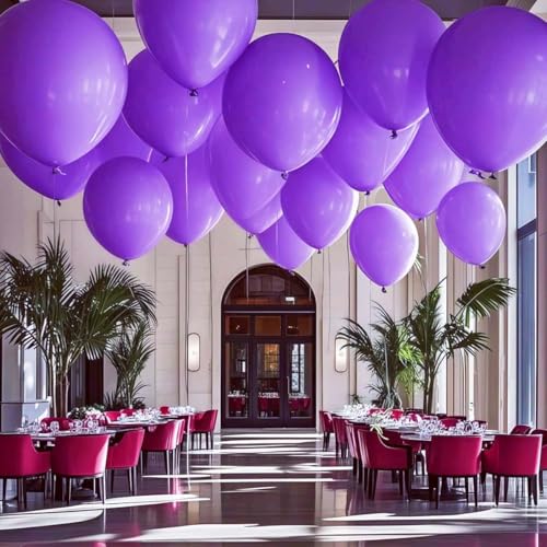 Image of 30 Pack Purple Balloons 36 inch Purple Latex Big Balloons for Party Decorations and Events