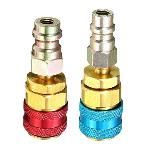 Adaptador de extensión para lado alto compatible con Ford/BMW/Audi para acopladores rápidos R134A alto y bajo, accesorio rápido para aire acondicionado automotriz (Estilo: Alto) miniatura 3