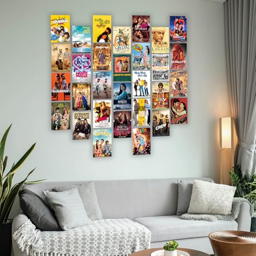 Image of Wallgasm Bollywood Movie Posters - Set of 30, 4x6 Inches Posters | Poster Set For Room, Wall Art for Bedroom, Gym, Office