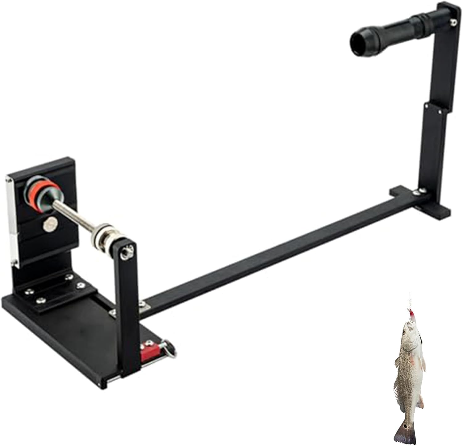 Fishing Line Spooler Winder Machine, All Metal Spincast Fishing Reel, with 120mm Screw & Adjustable Winding Tension, Accurate Unloading for Spinning Casting Trolling Reels