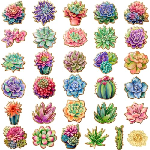 Image of 30 /60 Pcs Cute Enamel Pins Bulk Lapel Brooch | Plant Flower Animal Halloween Fall Pumpkin Cartoon Designs, for Backpack Hat Clothes, Brooch Jewelry Gift Set, Collection