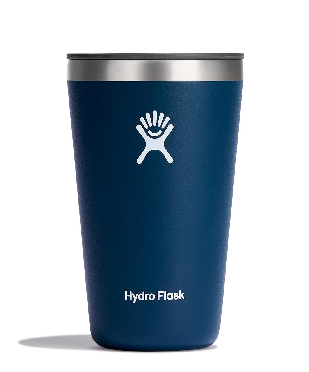 Hydro Flask Stainless Steel 16 OZ All Around Tumbler Indigo, Dishwasher Safe Indigo Blue