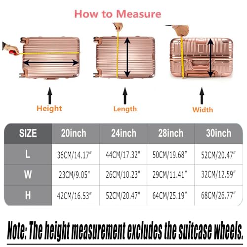 30 Inch Full Clear PVC Luggage Cover, 0.4mm Thick Heavy-Duty Waterproof, Dustproof, Anti-Scratch Suitcase Cover, Luggage Covers for Suitcase TSA Approved, Fits 30"-31" Wheeled Luggage by GigabitBest - Image 7
