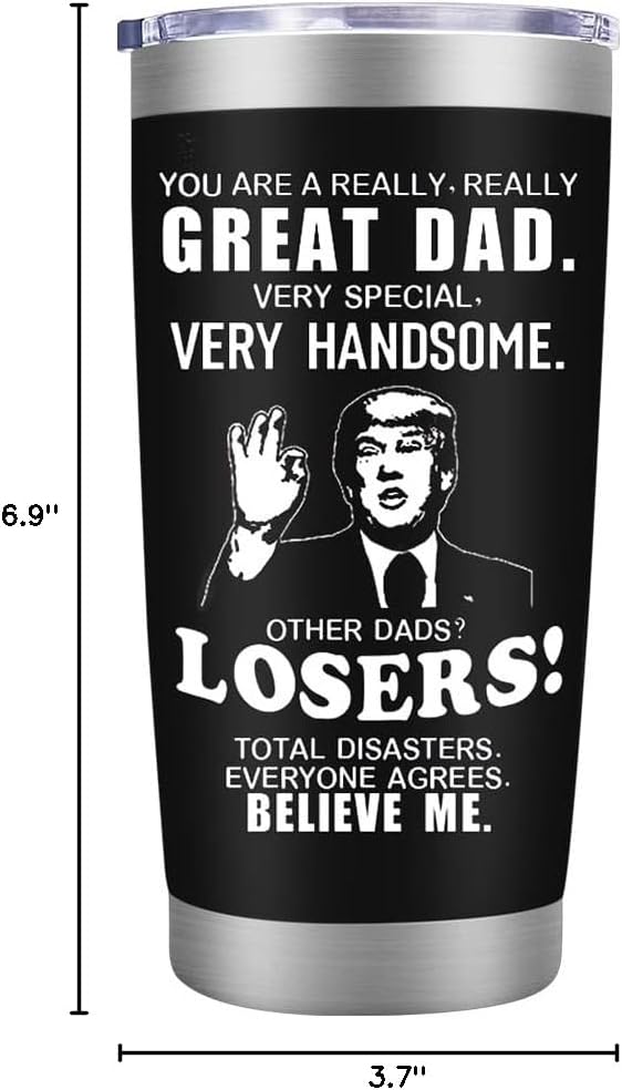 LEIOH Fathers Day Dad Gifts from Daughter Son,Dad Birthday Gifts,Fathers Day Birthday Gift for Men Papa Grandpa Uncle Stepdad,20 oz Tumbler Mug Black - Image 5