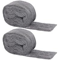 2 Rollen Stahlwolle Gegen Mäuse - 8m Stahlwolle Fein, Spaltenfilter für Haus & Garage - Hält Mäuse von Löchern, Verkleidungen, Rohren, Lüftungen im Garten und Haus fern (2 * 100g)