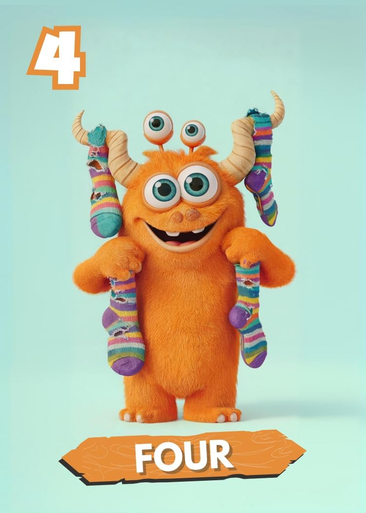 Trash Monsters - Card Game, Easy Number Sequencing Game with Fun Monsters | Ages 3 and up | Kids & Family Nights | Simple to Learn