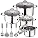MasterPro Gravity : Lot de 2 casseroles : Ø20 x 10 (3 L) et Ø24 x 12 (5,15 L) 2 œillets : Ø16 x 10 (1,85 L) et Ø28 x 16,5 (9,8 L) cm