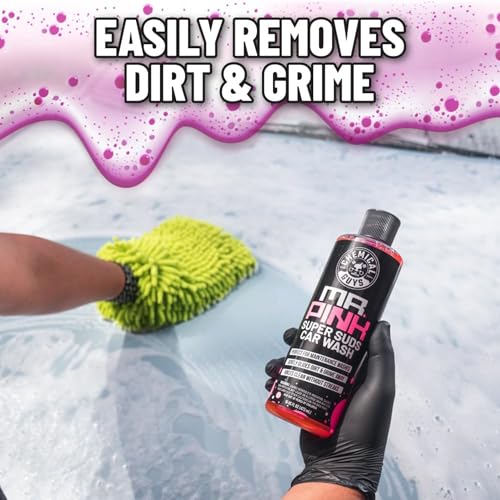 Image of Chemical Guys, Mr. Pink pH-Balanced Car Wash Soap for Foam Cannons, 128 oz | Thick foaming suds lift dirt and grime in foam cannons, blasters or buckets, gentle on wax, sealant and ceramic