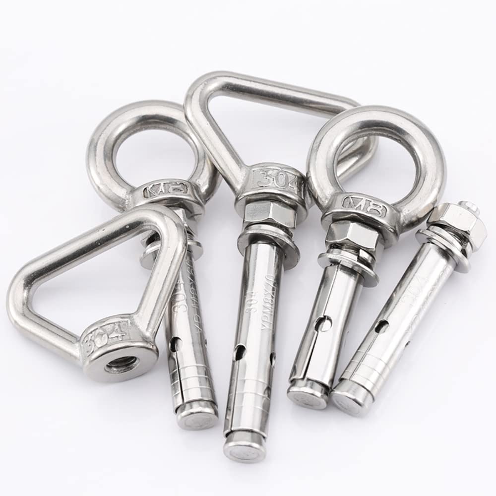 Tornillos autorroscantes, perno de expansión, gancho de ancla, perno de expansión de acero inoxidable 304 de calidad marina con ganchos triangulares y circulares M18, longitud 100 mm-300 mm (longitud: