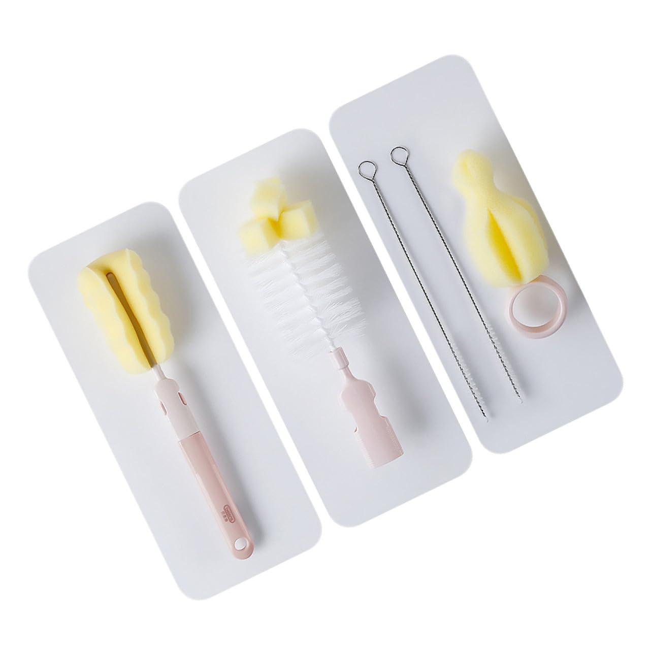 Beavorty 3 Set Spazzola Per La Pulizia Delle Bottiglie Scrubber Pennello Bottiglia Spazzola Per La Pulizia Della Beuta Bottiglia Per La Pulizia Manico Lungo Pennello Manico Lungo Rosa Pp