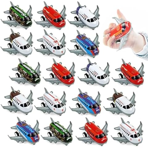 Vileafy 18 Airplane Party Favors for Kids Ages 8-12 Years Old, Airplanes Toys- Bulk Mini Pull Back Back Planes for Kids Valentines Day Gifts, Class Treasure Box, Goodie Bag Stuffers Cover