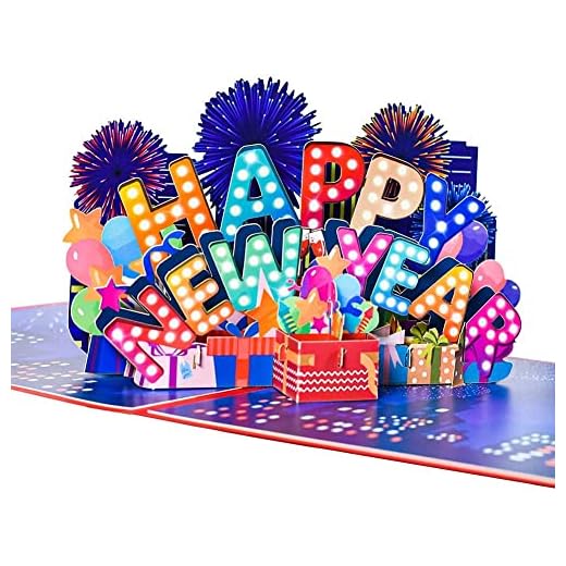 Pop up gott nytt år kort, pop up nyår semesterkort, 3D jul gratulationskort nyår för företag