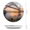 10 Inch Decorative Plate,New York Ceramic Craft, Sunset Evening Triboro Bridge Astoria Queens Print Ornament Display Plate for Dining Table Setting, Wedding Reception Decorations, Christmas Tablescape #1