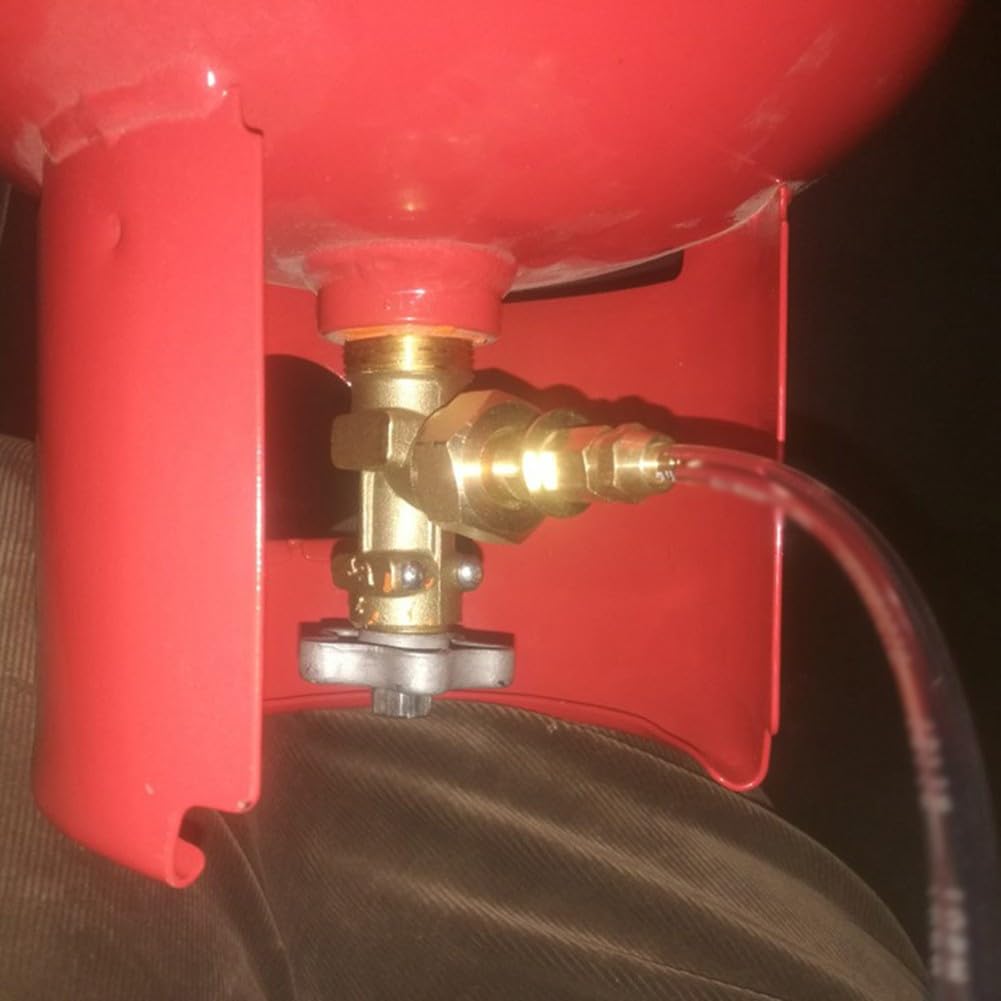 DAZZLEEX Fornello a gas Adattatore di ricarica propano Cartuccia di gas Adattatore valvola Stufa esterna Campeggio Propano Ricarica per GPL Decompress
