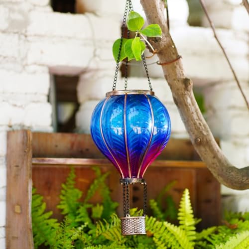 image for XIRUIER Solar Hot Air Balloon Lantern: Orange Flickering Flame, Waterp