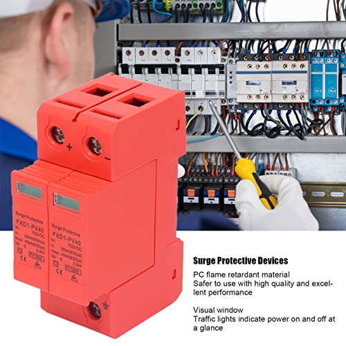 Protector de sobretensiones DC YUYTE de 750V para riel din pararrayos fotovoltaico 3