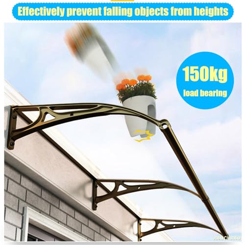 Auvent de porte d'extérieur polycarbonate cadre aluminium balcon terrasse