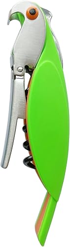Abridor de botellas con forma de loro Sacacorchos Sacacorchos (verde)