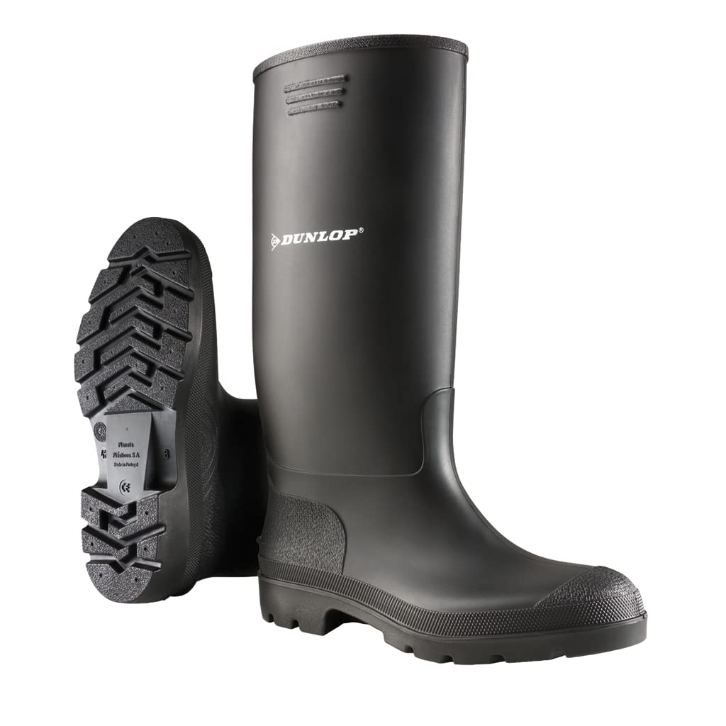 Dunlop 380PP Pricemaster Unisex Wellington Boots (7.5 US) (Black)